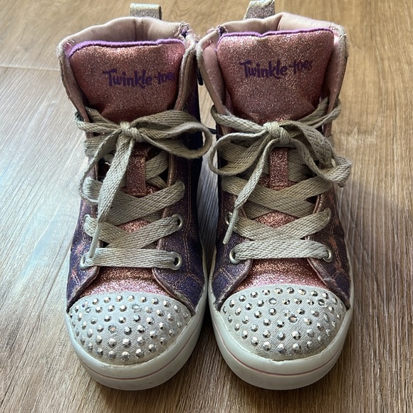 Skechers Twinkle Toes S Lights Twi-Lites Starry Gem high-top sneaker Size 12.5 - Picture 3 of 16